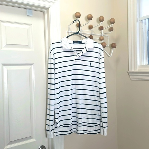 Ralph Lauren Other - Ralph Lauren - Long Sleeve Polo Shirt - White / Blue - M